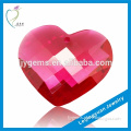 Hot Sale Heart Shape Low Price Of Synthetic Ruby Gemstone For Jewelry